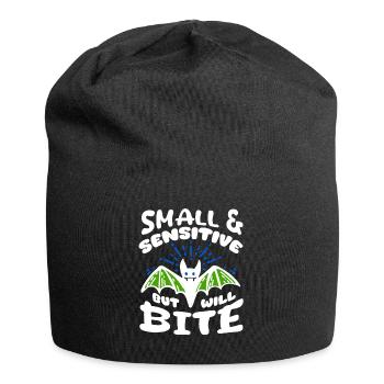 Chauve-souris Halloween Petite Sensible Mais Mordra - Bonnet en jersey - noir - Devant
