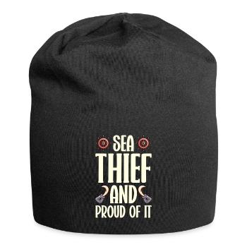 Pirat Totenkopf Freibeuter Piratenschiff - Jersey-Beanie - Schwarz - Vorne