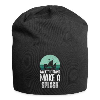 Pirat Totenkopf Freibeuter Piratenschiff - Jersey-Beanie - Schwarz - Vorne