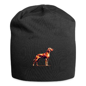 Geometric Art Hungarian Vizsla Magyar Vizslas - Jersey Beanie - black - Front