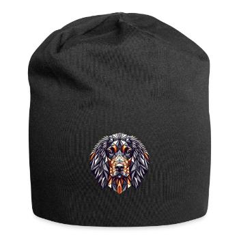 Geometric Art Irish Water Spaniel Spaniels - Jersey Beanie - black - Front