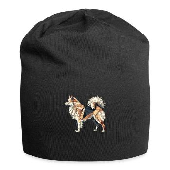 Geometric Art Norwegian Buhund - Jersey Beanie - black - Front