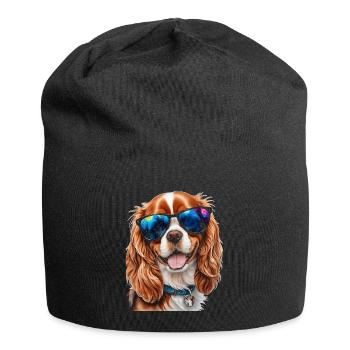 Cavalier King Charles Spaniel Sunglasses Dog - Jersey Beanie - black - Front