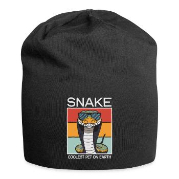 Snake Coolest Pet On Earth Retro Sunglasses - Jersey Beanie - black - Front