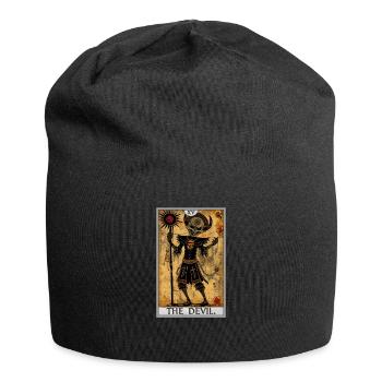 Tarotkarten Tarotkarte The Devil Der Teufel - Jersey-Beanie - Schwarz - Vorne