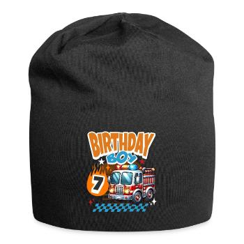 7e anniversaire des pompiers - Bonnet en jersey - noir - Devant