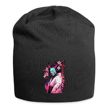 Oni Samouraï Vaporwave Esthétique Démon Japonais - Bonnet en jersey - noir - Devant