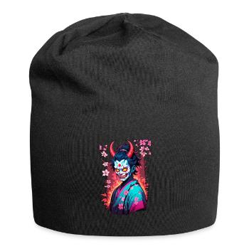 Oni Samouraï Vaporwave Esthétique Japon Culture - Bonnet en jersey - noir - Devant