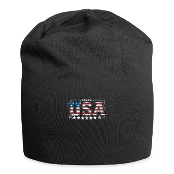 UAS Amerikanisches Stolz Stars & Stripes - Jersey-Beanie - Schwarz - Vorne