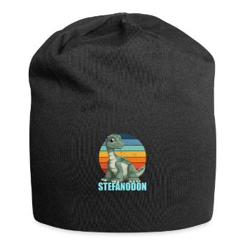 Stefanodon Kombination aus Stefan und Iguanodon - Jersey-Beanie - Schwarz - Vorne