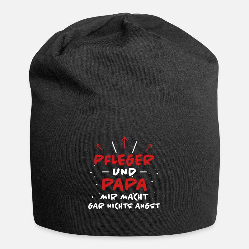 Pfleger Spruch Pflegekraft Lustig Pfleger Geschenk - Jersey-Beanie - Schwarz