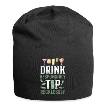 Bartender Mixologist Drink - Jersey-Beanie - Schwarz - Vorne