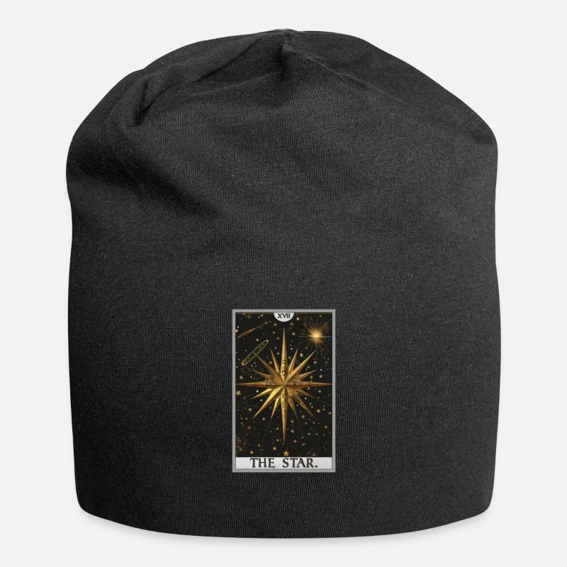 Tarotkarten Tarotkarte The Star Der Stern - Jersey-Beanie - Schwarz