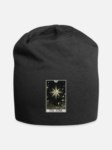 Tarotkarten Tarotkarte The Star Der Stern - Jersey-Beanie - Schwarz