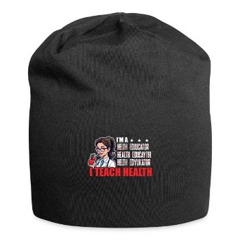 Éducateur en santé Je suis un conseiller en santé J’enseigne - Bonnet en jersey - noir - Devant