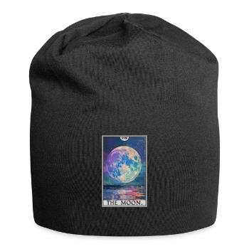 Tarotkarten Tarotkarte The Moon Der Mond - Jersey-Beanie - Schwarz - Vorne