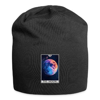 Tarotkarten Tarotkarte The Moon Der Mond - Jersey-Beanie - Schwarz - Vorne