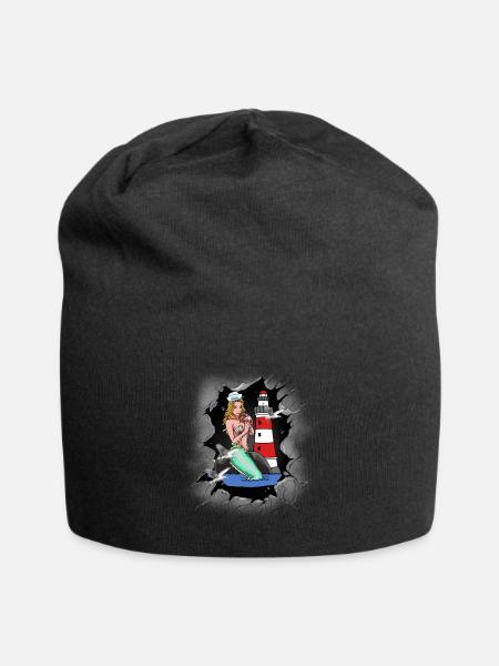Sirène Sirène Sirène Sirène Sirène Phare Maritime - Bonnet en jersey - noir