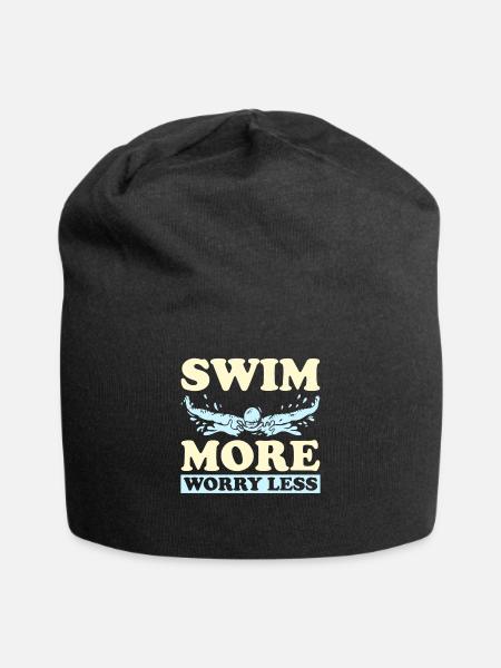 Swimming Water Sports Pool Swimming Swimmers - Jersey Beanie - black