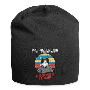You think I'm small, sweet and nice? Fun - Jersey Beanie - black - Front