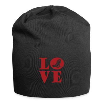 I love bearded dragons - Jersey Beanie - black - Front