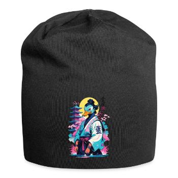 Samurai Ente In Aesthetic Vaporwave Stil - Jersey-Beanie - Schwarz - Vorne