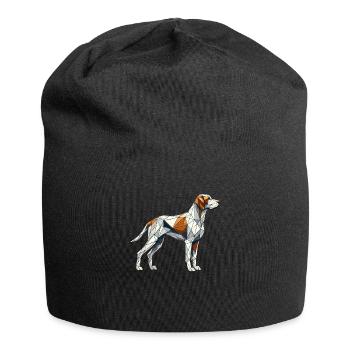 Art géométrique Braque allemand à poil court chien GSP - Bonnet en jersey - noir - Devant
