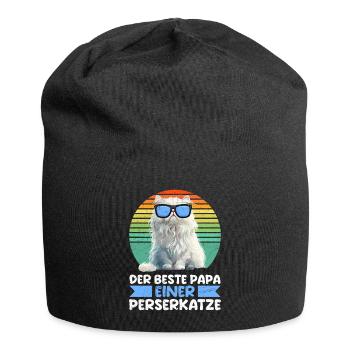 Cat Dad THE BEST DADDY OF A PERSIAN CAT - Jersey Beanie - black - Front