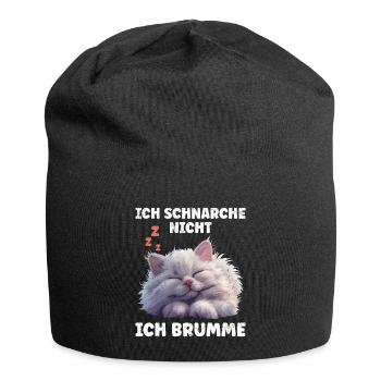 Perserkatze SCHNARCHE NICHT ICH BRUMME Lustiges - Jersey-Beanie - Schwarz - Vorne