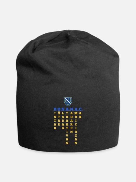 Bosnien Flagge Bosna Shirt – Perfektes Bosnische - Jersey-Beanie - Schwarz