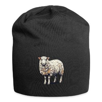 Geometric Art Lambs Farm Animal Lamb Sheep - Jersey Beanie - black - Front