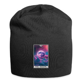 Tarotkarten Tarotkarte The Moon Der Mond - Jersey-Beanie - Schwarz - Vorne