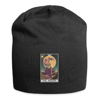 Tarotkarten Tarotkarte The Moon Der Mond - Jersey-Beanie - Schwarz - Vorne