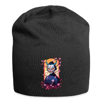 Oni Samouraï Vaporwave Esthétique Japon Culture - Bonnet en jersey - noir - Devant