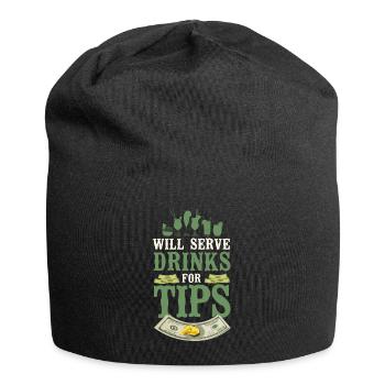 Bartender Mixologist Will Serve - Jersey Beanie - black - Front