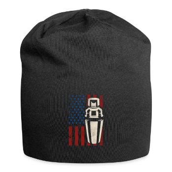 Bartender Mixologist American Flag - Jersey-Beanie - Schwarz - Vorne