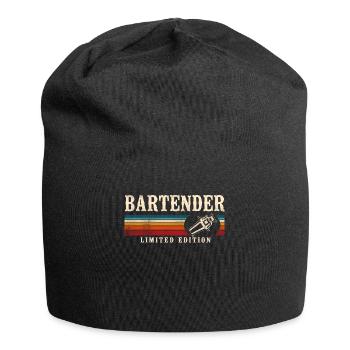 Bartender Mixologist Retro Vintage - Jersey Beanie - black - Front