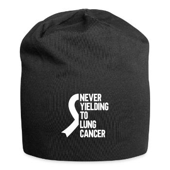 Lungenkrebs-Krieger Lungenkrebs-Bewusstsein - Jersey-Beanie - Schwarz - Vorne