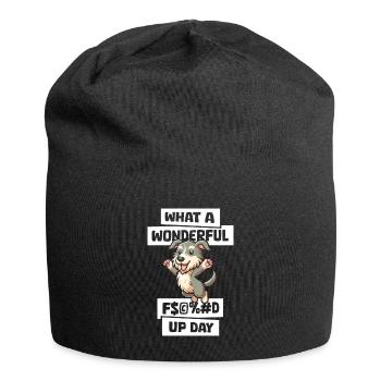 Irish Wolfhound Fucked Up Day - Jersey Beanie - black - Front