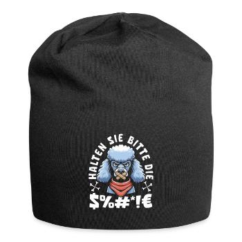 Pudel Halten Sie Bitte Die Fresse - Jersey-Beanie - Schwarz - Vorne