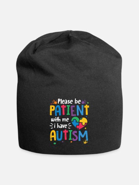 Autismus - Jersey-Beanie - Schwarz