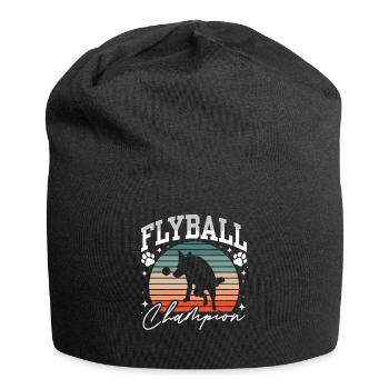 Flyball Canine Sport Agility Parcour Dog - Jersey-Beanie - Schwarz - Vorne
