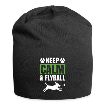 Flyball Canine Sport Agility Parcour Dog - Jersey-Beanie - Schwarz - Vorne