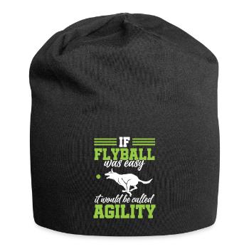 Flyball Canine Sport Agility Parcour Dog - Jersey-Beanie - Schwarz - Vorne