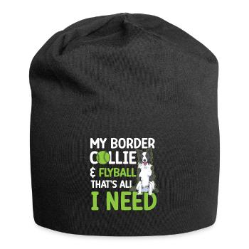 Flyball Canine Sport Agility Parcour Dog - Jersey-Beanie - Schwarz - Vorne