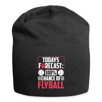 Flyball Canine Sport Agility Parcour Dog - Jersey-Beanie - Schwarz - Vorne