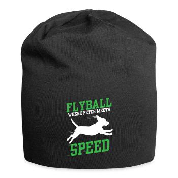 Flyball Canine Sport Agility Parcour Chien - Bonnet en jersey - noir - Devant