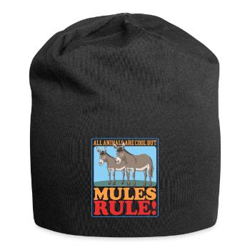 Maultier Maulesel Muli Maultiere Mulis Geschenk - Jersey-Beanie - Schwarz - Vorne