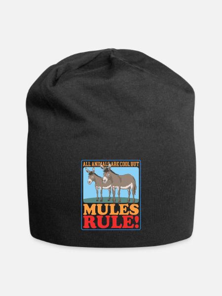 Maultier Maulesel Muli Maultiere Mulis Geschenk - Jersey-Beanie - Schwarz