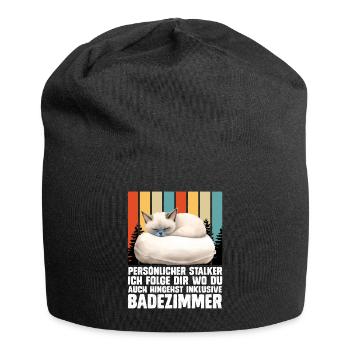 Chat siamois PERSONAL STALKER JE TE SUIS - Bonnet en jersey - noir - Devant